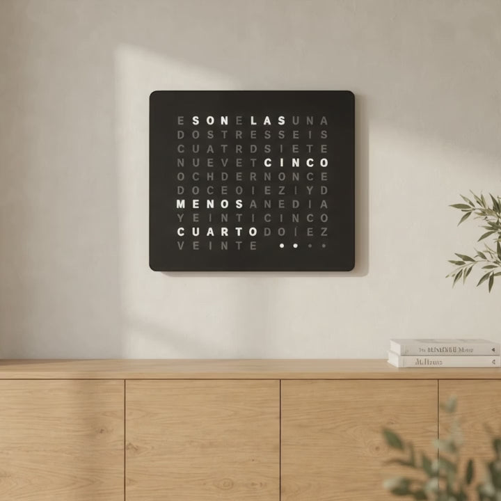 Reloj de palabras en español