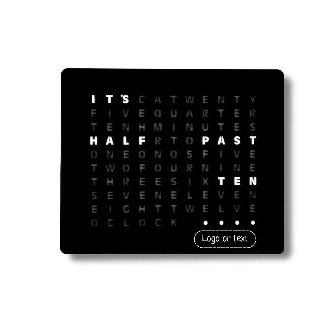 LumosClock English edition with a personal dedication on the face